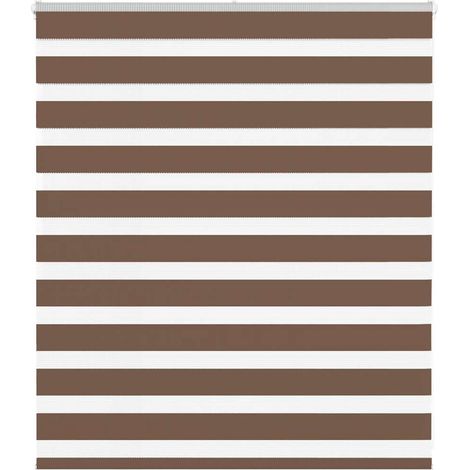 Doppelrollo Braun 130x100 cm Stoffbreite 125,9 cm Polyester