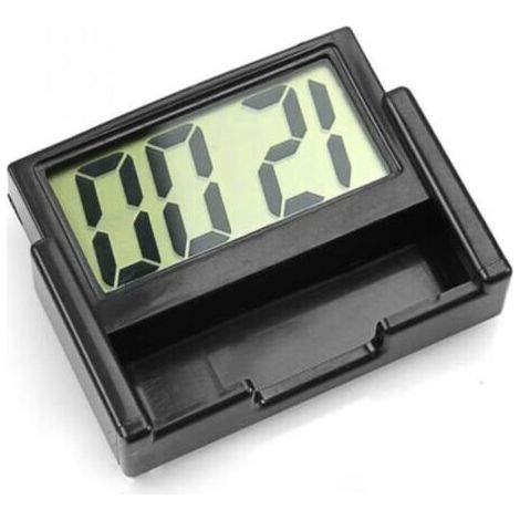 Orologio digitale per auto, mini orologio da cruscotto per auto, orologio elettronico universale, orologio adesivo con schermo LCD, orologio da scrivania per cruscotto