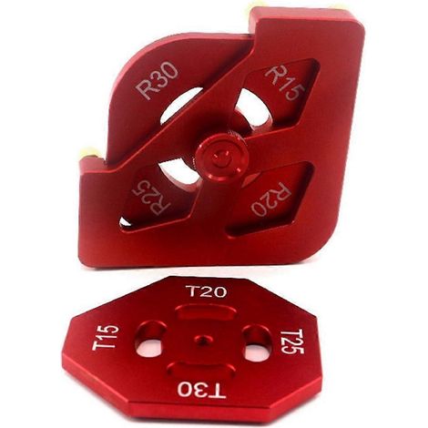 Gabarit de chanfreinage d'angles arrondis pour le travail du bois, gabarit d'angle en arc/T, machine à découper, gabarit de positionnement des bords du bois, kit d'outils (1/5)