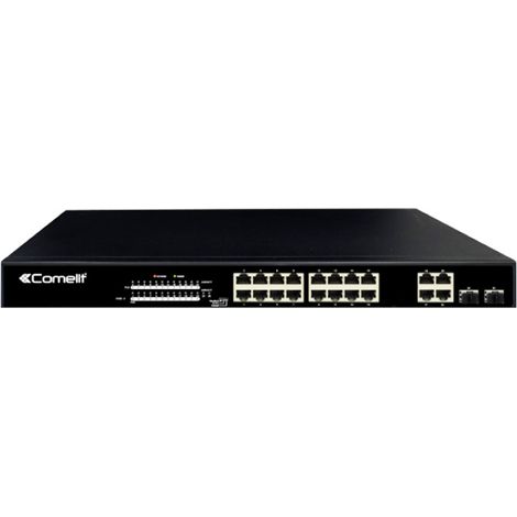 Switch Di Rete 16 Porte PoE + 4 Combo + 2 GE