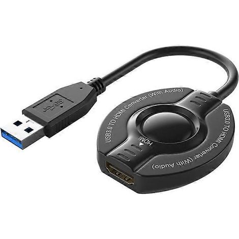 Câble adaptateur USB 3.0 vers HDMI compatible 1080p 60 Hz pour PC et TV HD (1/5)