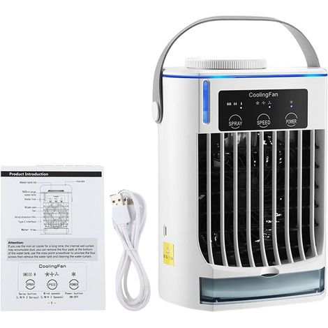 Aire acondicionado de escritorio Aire acondicionado portátil de pie, enfriador personal, 3 niveles de, ventiladores silenciosos para el hogar, ventilador de refrigeración de (1/3)
