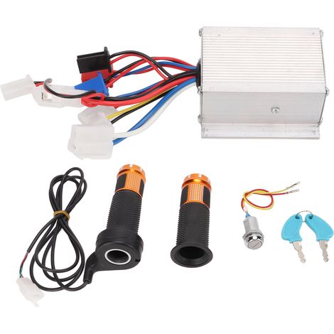 Contrôleur 24 V 250 W à balais + poignée d'accélérateur + cache-poignée d'accélérateur + interrupteur électrique + 2 clés d'interrupteur électrique. Convient aux scooters électriques, vélos électrique (1/5)