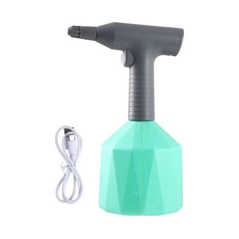 Pulvérisateur électrique avec buse de brumisation, pulvérisateur d'eau portable pour pelouse et jardin (vert 1 L) (1/4)