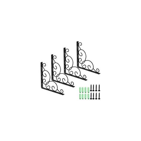Console pour étagère, Support Équerre,4PCS Support d'étagère Mural Métal (1/4)