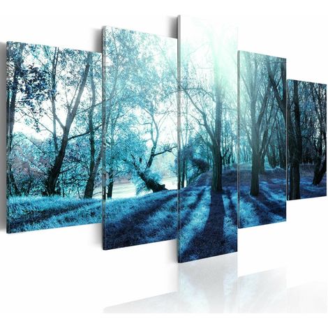 Tableau clairière bleue - 200 x 100 cm (1/4)