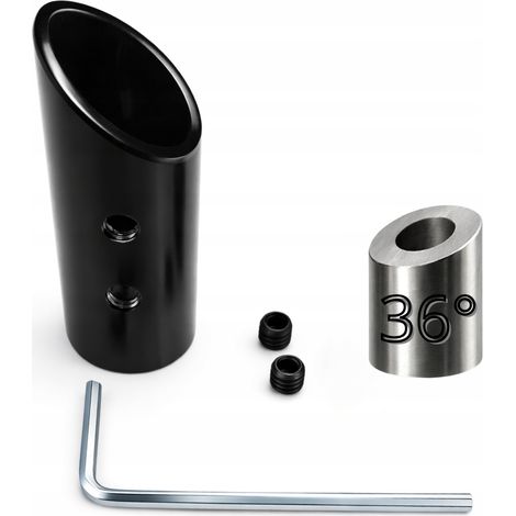 Support axial pour tube Ø16 mm, fixation garde-corps, angle 36°