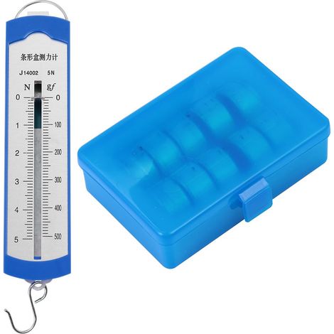 Ensemble Dynamomètre à Ressort Haute Précision 10 Crochets Métal et Plastique, Portable pour Expérience en Classe, Kit 11 Pièces Fiable et Pratique (1/5)