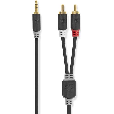 Nedis STEREO-AUDIOKABEL 3,5-2XRCA 2M (CABW22200AT20   ANTH)