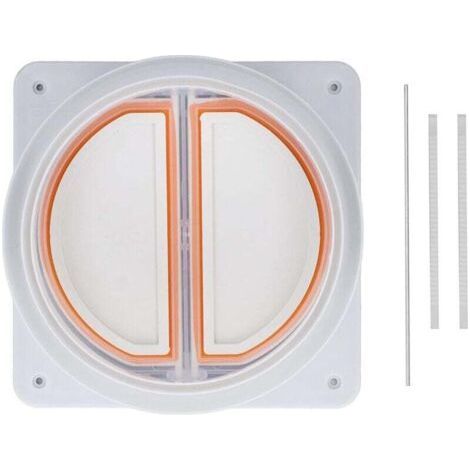 Clapet anti-retour pour hotte de cuisinière, soupape d'échappement à ressort en acier inoxydable séparable, anneau en silicone à haute étanchéité pour conduit de 150-180mm (1/5)