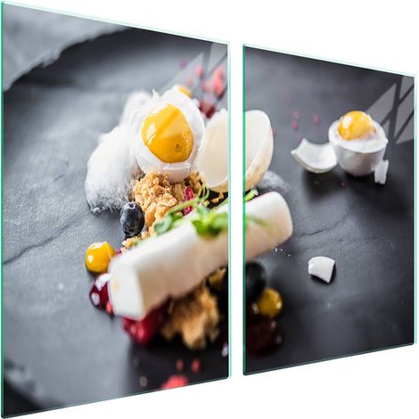 Plaque de protection en verre pour poêle 2x45x52 Cuisine (1/5)