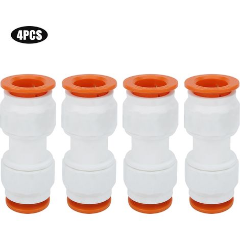 4 raccords de tuyauterie d'eau PPR 25 mm à 25 mm, adaptateurs de connexion de tuyau droit 25 mm à 25 mm (1/4)
