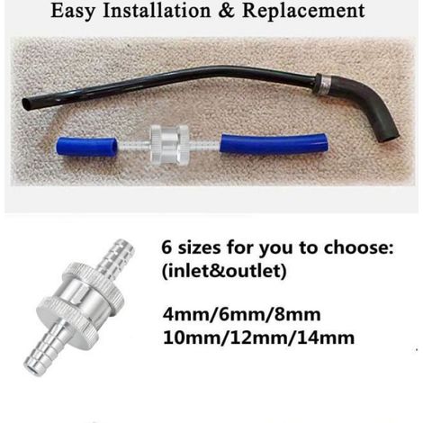 Clapet Anti-Retour - Alliage D'aluminium - 12 mm - Pour Carburant Diesel Et Essence - 1 Pièce (1/4)