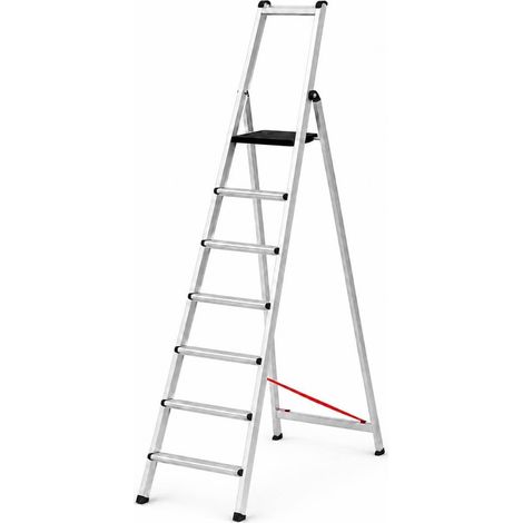 Escalera Profesional Reforzada T-PRO de 7 Peldaños y Arco de Seguridad (1/5)