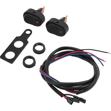 Interrupteur 12 V 30 A tripolaire SPST avec voyant LED rouge, étanche, pour voiture, camion, bateau, moto (1/5)