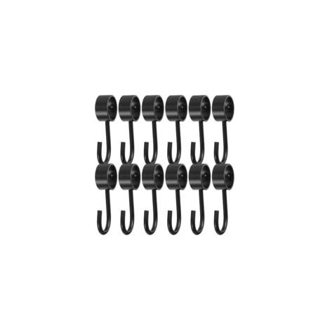 Juego de 12 ganchos para tendedero, fijaciones resistentes para toalleros, ganchos de acero inoxidable para uso en interiores y lavandería.