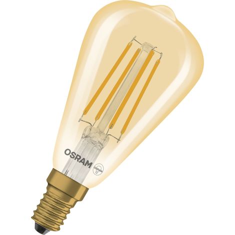 OSRAM Lampe LED Edison Vintage 1906 Filament ST48, 4,8 W, E14, or, ST48, pour lampe de table, suspension, éclairage décoratif, accent design dans la pièce (1/4)
