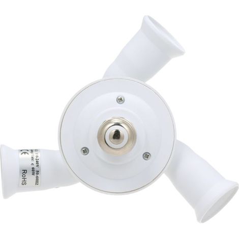 Adaptateur/convertisseur de douille 3 en 1 E26/27 pour ampoules LED standard : réglable verticalement à 180°, horizontalement à 360°, flexible, puissance maximale de 60 W. (1/5)