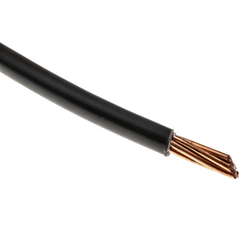 RS PRO câble, section: 35 mm² 50m, 450 V c.c., 750 V c.a. PVC Noir HO7V-R Câble de conduit à un conducteur ( Prix pour Bobine de 50 Mètres )