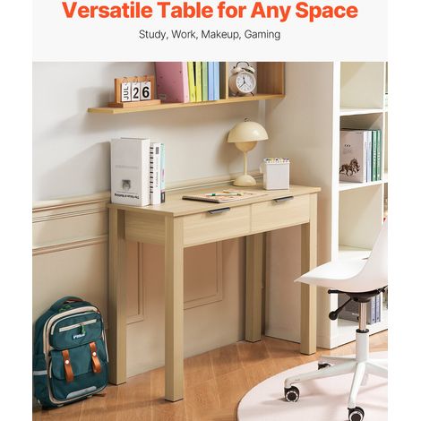 Petit bureau avec tiroirs pour chambre à coucher, table d'étude simple et moderne pour dessiner, lire et écrire, bureau d'ordinateu… (1/5)