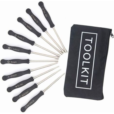 10 pcs Outil de réglage du carburateur Kit de tournevis pour carburateur à 2 cycles commun Réglage du petit carburateur Moteur Réglage de l'outil de réglage (1/5)