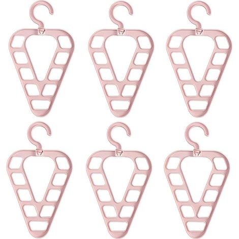 Organizador de perchas mágico, perchas multifuncionales que ahorran espacio, percha triangular antideslizante multifuncional con 9 agujeros, gancho giratorio de 360° (6 unidades) (1/5)