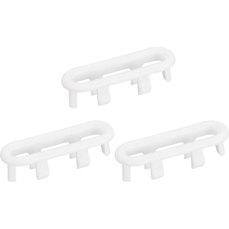Cache de Trop-Plein d'Évier - 3 Pièces - 55 x 20 x 13 mm - Pour Lavabo Salle de Bain et Cuisine - Blanc (1/5)