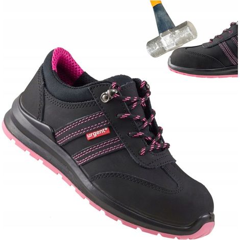 Chaussures de sécurité légères en cuir pour femmes, avec embout de sécurité.