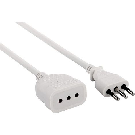 Prolunga lineare corrente elettrica 5 mt 16a nera filo cavo luce cavetto 3x1