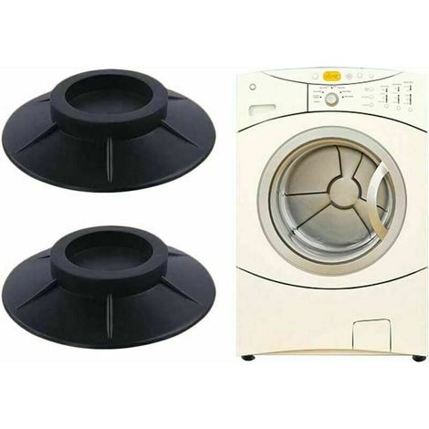 Antivibrationsmatten für Waschmaschine, 4 Stück, Antivibrationsfüße für Waschmaschine und Trockner, Gummifüße für Waschmaschine und Trockner, Antivibration (Schwarz), Fonepro (1/5)
