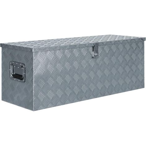 Scatola in alluminio argentato 110,5 x 38,5 x 40 cm 020003197