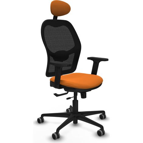 Chaise de bureau piqueras y crespo Jorquera noir 65 mm roulettes (1/2)