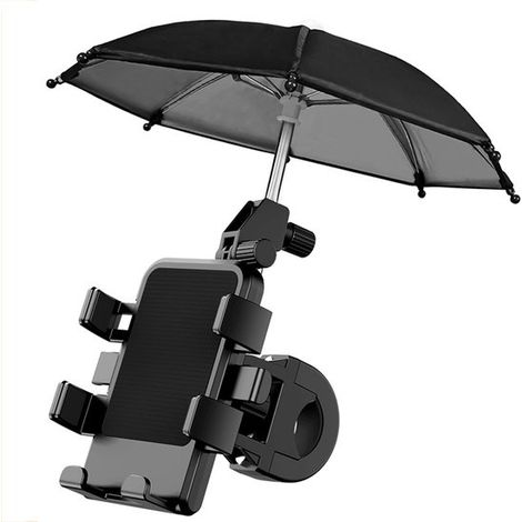 Support de téléphone avec parapluie intégré - Support de téléphone - Supports de téléphone pour voiture - Support de téléphone pour vélo - Support de téléphone noir - Porte-parapluie noir - Porte-para (1/5)