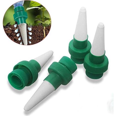 Confezione da 8 irrigatori a goccia in ceramica per piante, dispositivi di autoirrigazione per uso interno ed esterno, per vasi da fiori e sistemi di irrigazione a goccia. (1/5)