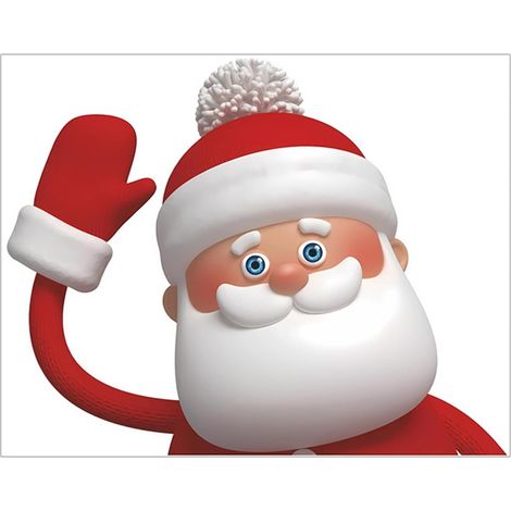 Autocollants Fenêtre Noël Grand Père Noël Agitant Effet 3D Autocollants  Père Noël Saluant Autocollants Décoratifs Pour Fenêtre Pour Cuisines Chambres Chambre Salon (1/5)