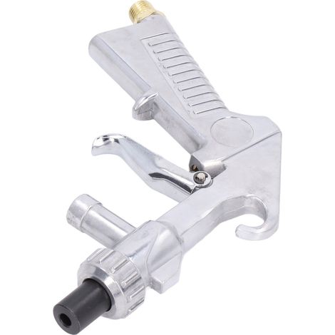 Pistolet de sablage en alliage d'aluminium avec buses 6mm noir x2, 5mm argent, 6mm céramique, tuyau et raccord, 60-120psi, pour nettoyage roues et dérouillage (1/5)