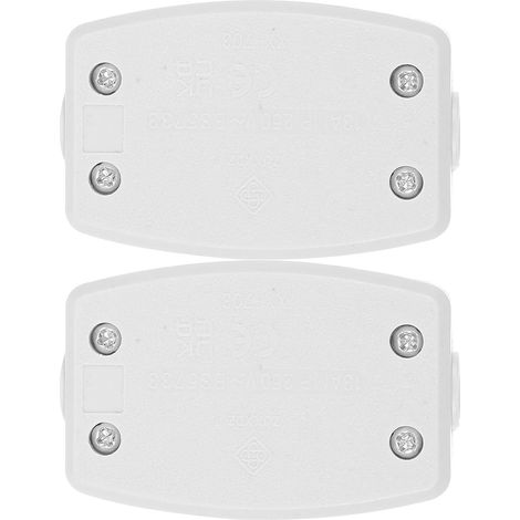 Boîtes de Jonction Électrique Résistantes aux Chocs et Basses Températures Lot de 2 Étanches en Plastique Blanc pour Câbles, pour L'extérieur et L'ingénierie Électronique (1/5)
