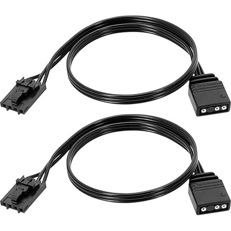 Câble Adaptateur RGB 4 Broches vers 5 V Standard, 25 cm, 2 pièces, connecteur Adaptateur ARGB pour contrôleurs Corsair (1/5)