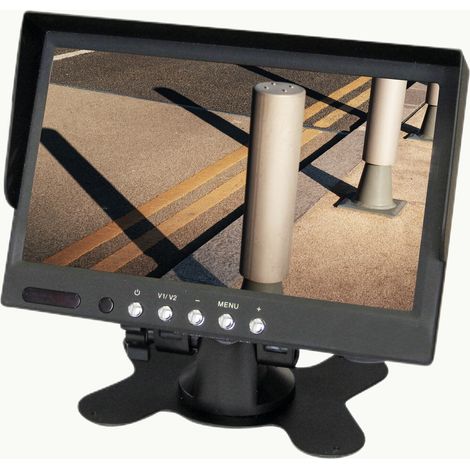 Écran TFT LCD 17,5 cm pour caméra de recul – 2 entrées vidéo NTSC/PAL – Installation facile avec support inclus – Equinoxe (1/2)