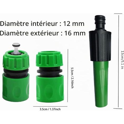 Tap Connectors for Connecting a Garden Hose Nozzle Mixer Tap Connector Water Stopper Repair Connectors Double Male Quick Connectors (1/3)