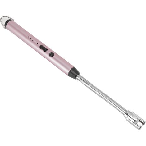 Briquet à arc pulsé, coupe-vent, électrique rechargeable, pour cuisinière à gaz, bougie d'aromathérapie, or rose
