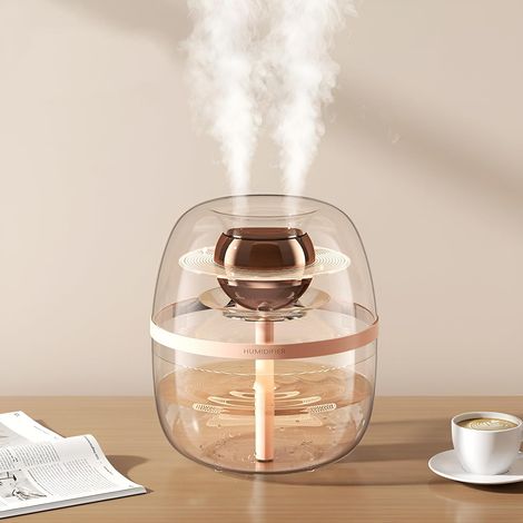 Luftbefeuchter mit Nachtlicht, zwei Nebelstufen und automatischer Abschaltfunktion für Zuhause und Büro (rosa) (1/5)
