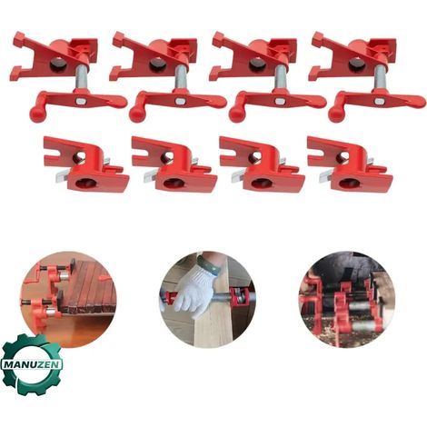 Manuzen - Serre-joints dormants sur tube 3/4″ – lot de 4 en fonte (1/3)