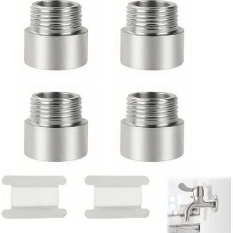 Rallonges robinet - 1/2" - Filetée - Valve angle, pommeau douche - Lot de 4 (1/5)
