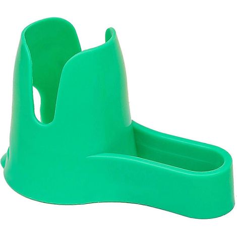 Ensemble de 5 pièces comprenant un porte-biberon et une gamelle, idéal pour les petits animaux comme les écureuils et les hérissons. Montage facile, design simple (biberon non inclus), couleur verte. (1/5)