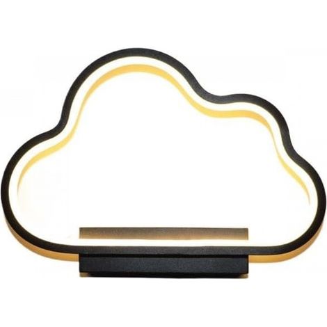 Applique idéale d'intérieur DEL, 14 W, murale pour couloir,chambre et salon, noir (nuage) (1/3)