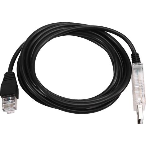 Câble USB vers RJ45 avec puce FTDI FT232RL et port série RS485 Delta IFD6500 : câble d'interface de communication noir transparent (1/5)