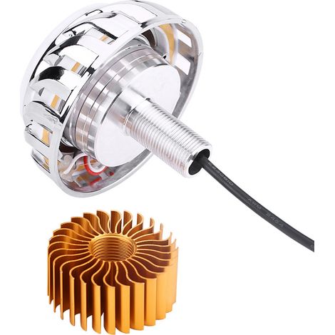 Phare avant LED pour moto, lentille de projecteur double œil d'ange et de démon, type CyclOne (1/5)