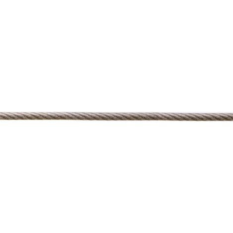 Fune metallica plastificata Ø 5 - 6 mm. con nucleo in fibra tessile 60 mt.