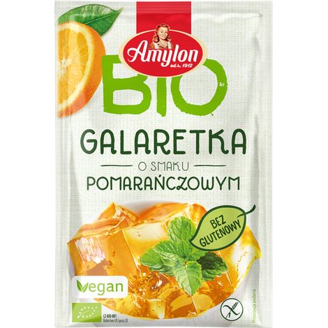 Gelatina de agar naranja sin gluten, orgánica, 40 g